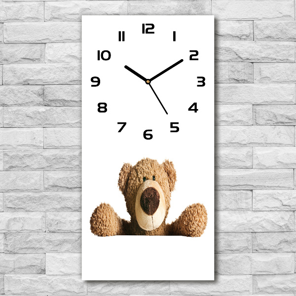 Reloj de cristal vertical Oso de peluche