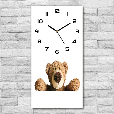 Reloj de cristal vertical Oso de peluche