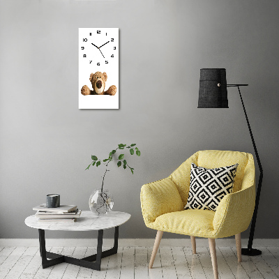 Reloj de cristal vertical Oso de peluche