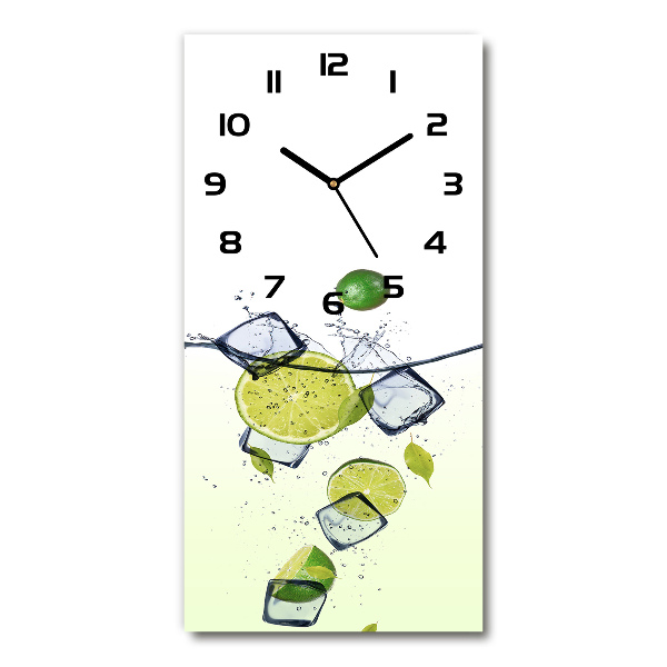 Reloj de cristal vertical Limas y hielo
