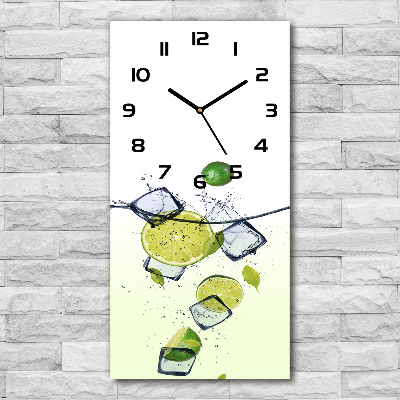 Reloj de cristal vertical Limas y hielo