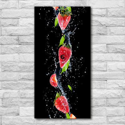 Nowoczesny zegar ścienny Truskawki