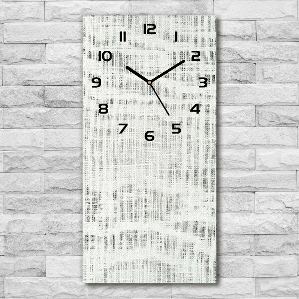 Reloj rectangular Lienzo de lino blanco
