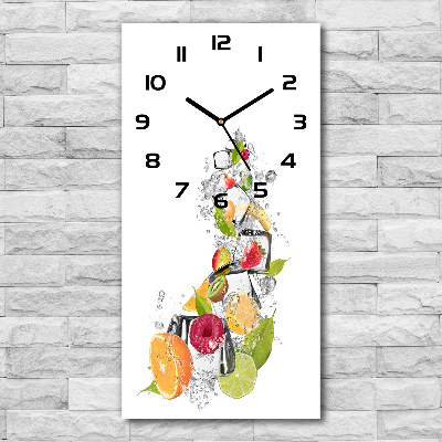 Reloj rectangular Fruta y hielo