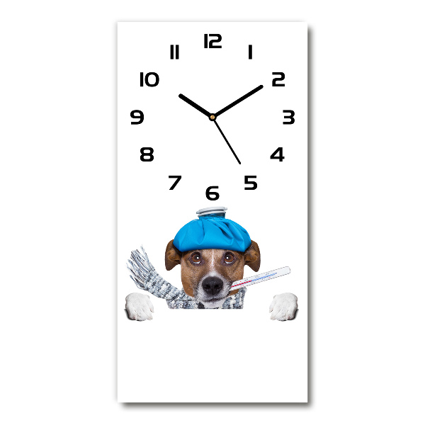 Reloj rectangular Perro enfermo