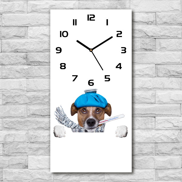 Reloj rectangular Perro enfermo
