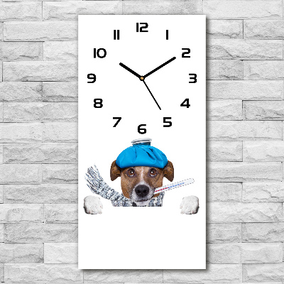 Reloj rectangular Perro enfermo