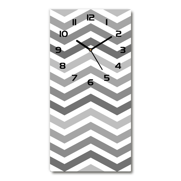 Reloj rectangular Zigzags grises