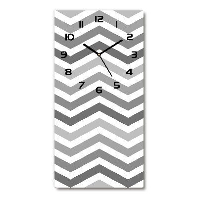 Reloj rectangular Zigzags grises