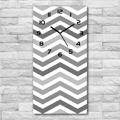 Reloj rectangular Zigzags grises