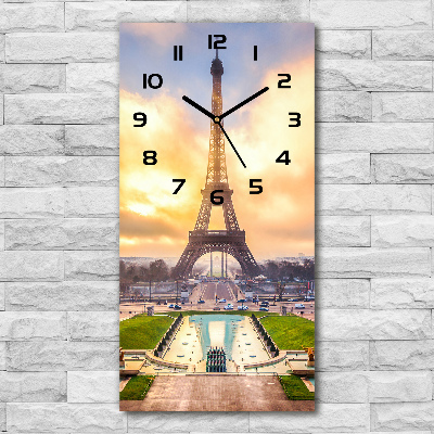 Reloj de vidrio vertical Torre Eiffel de París