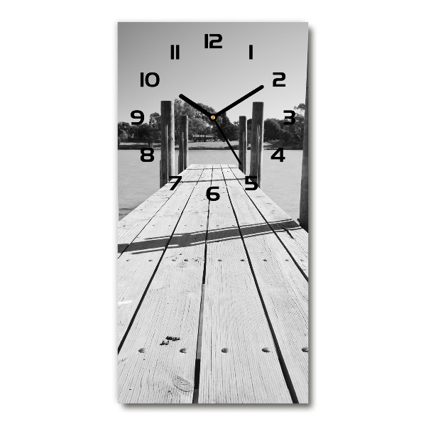 Reloj rectangular Muelle de madera