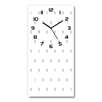 Reloj rectangular Puntos y corazones