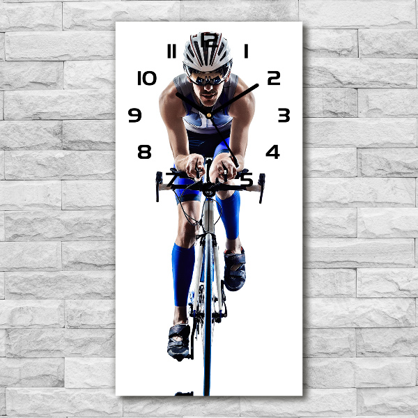 Reloj de vidrio vertical Ciclista