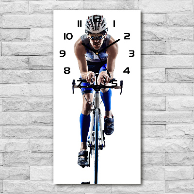 Reloj de vidrio vertical Ciclista