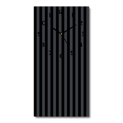 Reloj vertical Rayas negras y grises