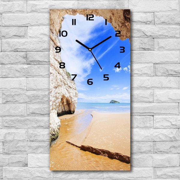 Reloj rectangular Cueva junto al mar
