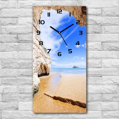 Reloj rectangular Cueva junto al mar