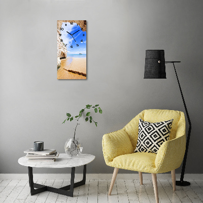 Reloj rectangular Cueva junto al mar