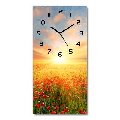 Reloj rectangular Campo de amapolas