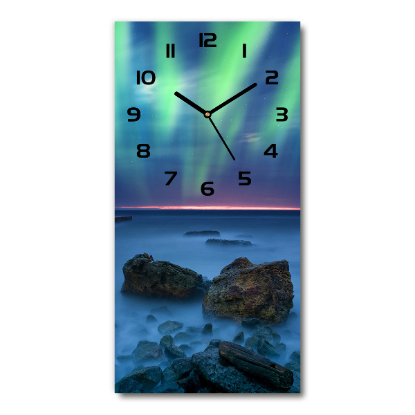 Reloj vertical Auroras boreales