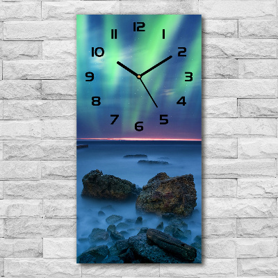 Reloj vertical Auroras boreales