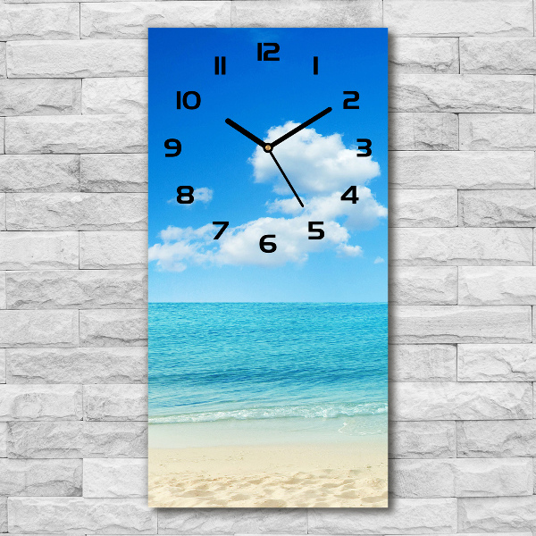Reloj vertical Playa tropical