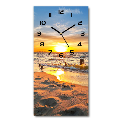 Reloj vertical Mar al atardecer