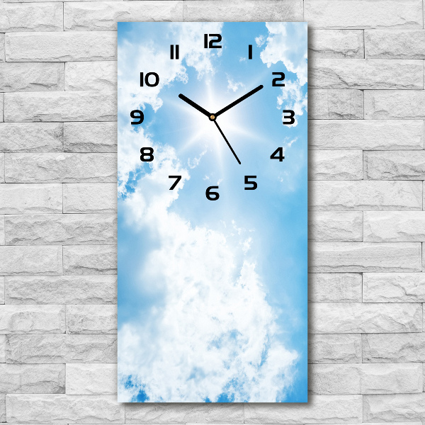 Reloj de vidrio vertical Nubes en el cielo