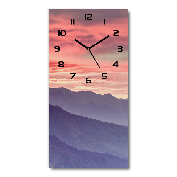 Reloj rectangular Niebla sobre las montañas