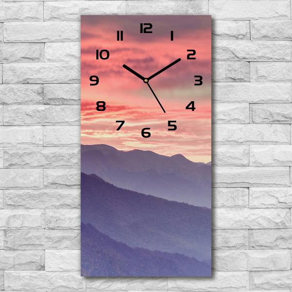 Reloj rectangular Niebla sobre las montañas