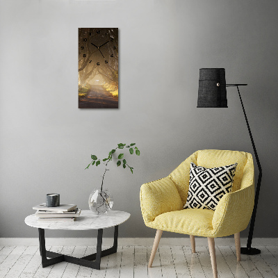 Zegar ścienny cichy Ścieżka w lesie