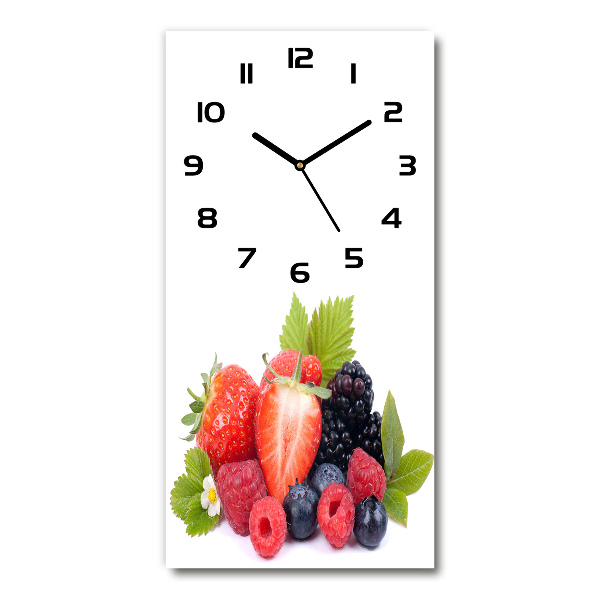 Reloj de vidrio vertical Frutos del bosque