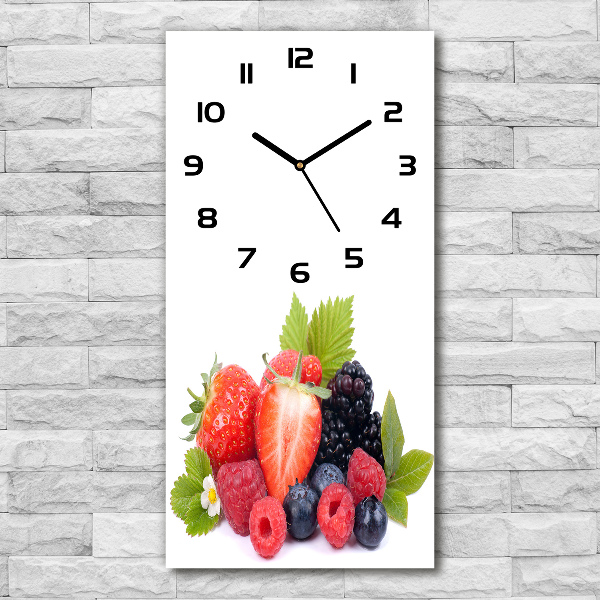 Reloj de vidrio vertical Frutos del bosque