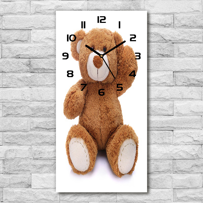Reloj de vidrio vertical Oso de peluche