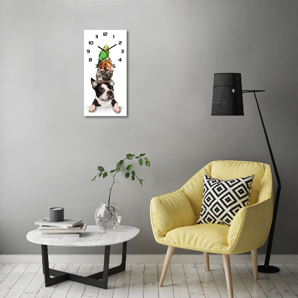 Zegar ścienny cichy Zwierzęta domowe