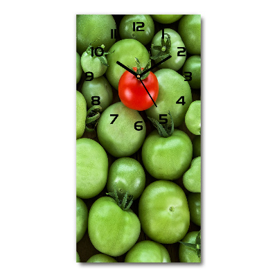 Reloj de vidrio vertical Tomate rojo