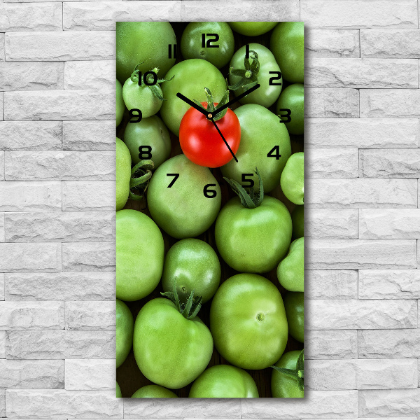 Reloj de vidrio vertical Tomate rojo
