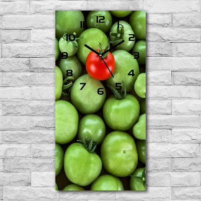 Reloj de vidrio vertical Tomate rojo