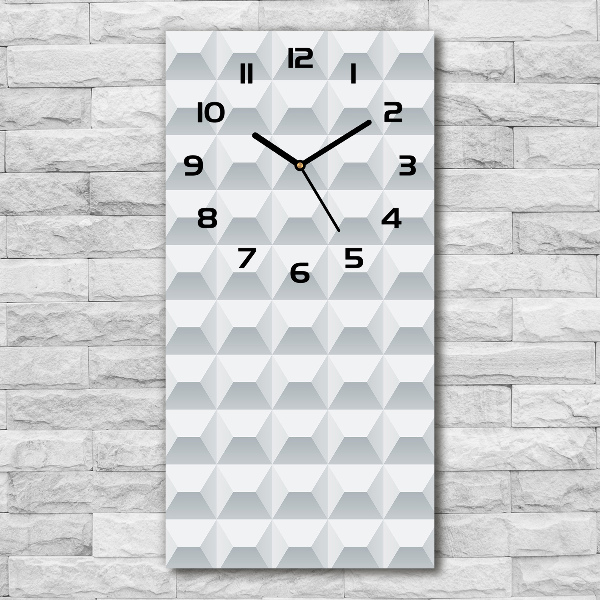 Reloj de cristal vertical Fondo geométrico