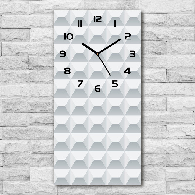 Reloj de cristal vertical Fondo geométrico