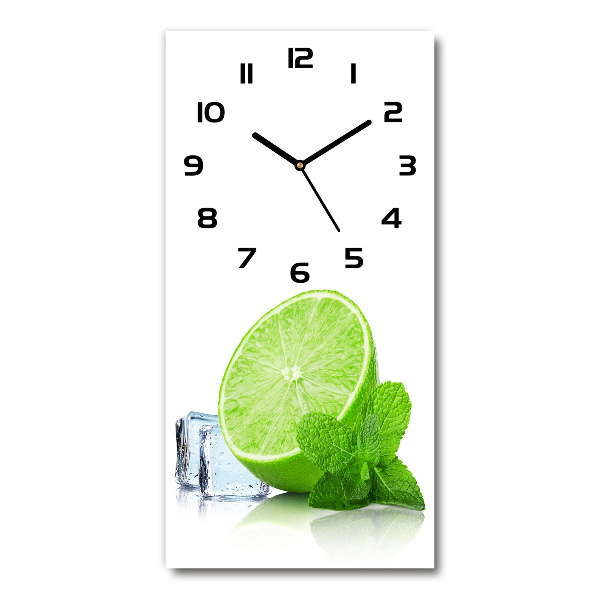 Reloj de vidrio vertical Lima y hielo