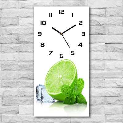 Reloj de vidrio vertical Lima y hielo