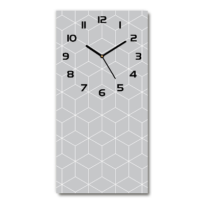 Reloj de cristal vertical Fondo geométrico