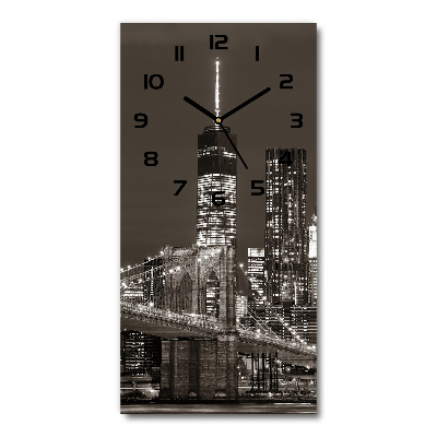 Reloj de vidrio vertical Manhattan Nueva York