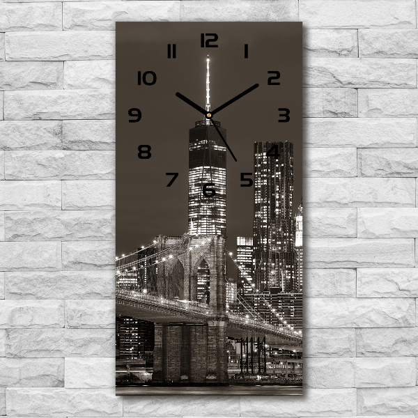 Reloj de vidrio vertical Manhattan Nueva York