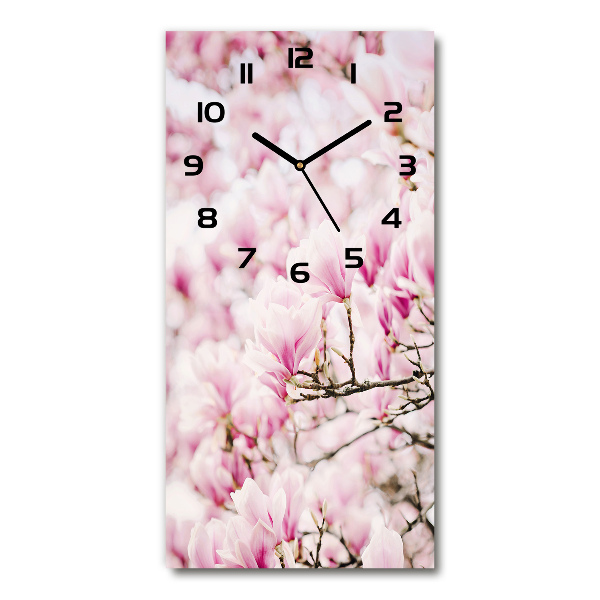 Reloj vertical Flores de magnolia