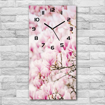 Reloj vertical Flores de magnolia