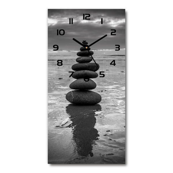 Reloj rectangular Piedras en la playa