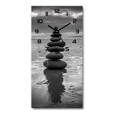 Reloj rectangular Piedras en la playa